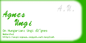 agnes ungi business card